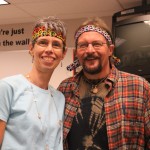 History teachers Deb and Joe Dominick come out with a bang for Tuesday's spirit day!