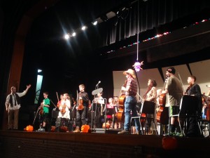 Middle school students stood for applause.