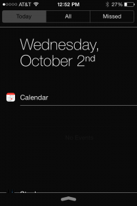 iOS 7 now allows users to easily view there calendar and plans for the day.