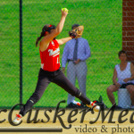 Sarah Lynch delivers the ball to the batter.  Photo By McCusker Media