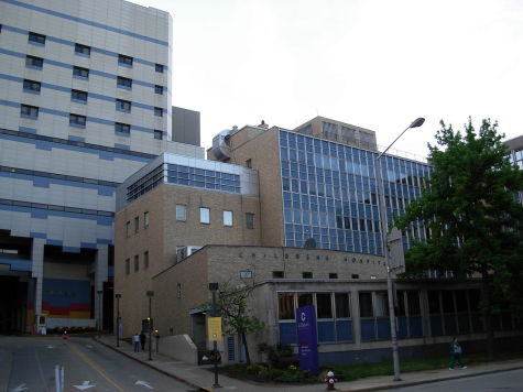 As a part of his experience, Rebich visited and toured the children's hospital affiliated with Pitt. Photo by Piotrus via wikimedia. 