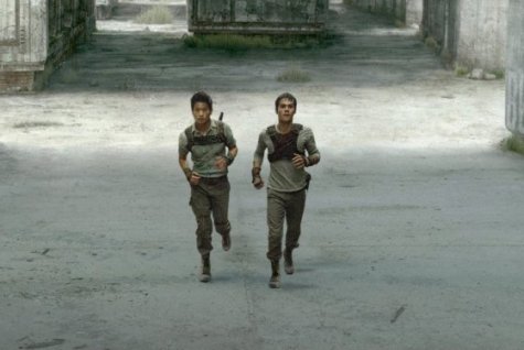 Minho and Thomas explore the maze. Still courtesy Warner Brothers.