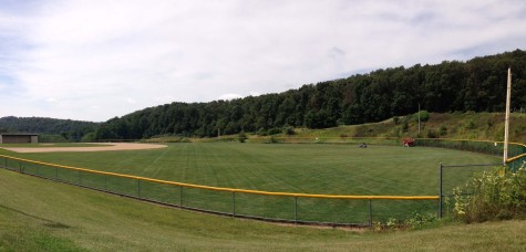 The tailgate will take place on the outfield of the practice baseball field.  Photo By: Grace Burns