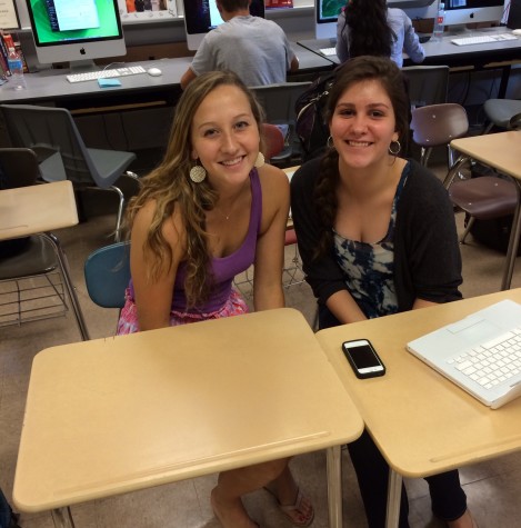 On the left, Editor in Chief Abigail Bentz and assistant Editor in Chief on the right, Karly Mathews.