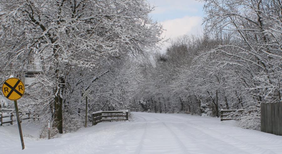 The New Freedom rail trail is blanketed in snow last year. Photo by Kerrie DeFelice. 