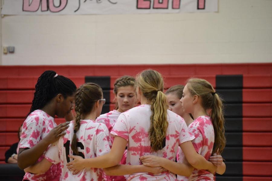 Girls Volleyball Wins Dig Pink Game and Raises Cancer Awareness