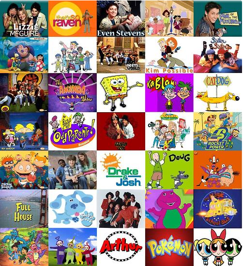 A variety of childhood TV shows. Courtesy of Pixgood.com.