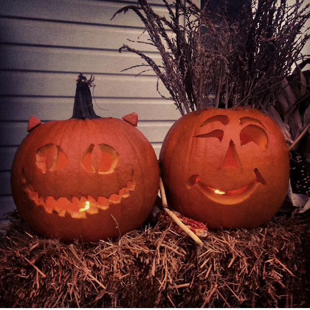Ashley Bortner carve some fun patterns into her Halloween pumpkins. Photo by Ashley Bornter.