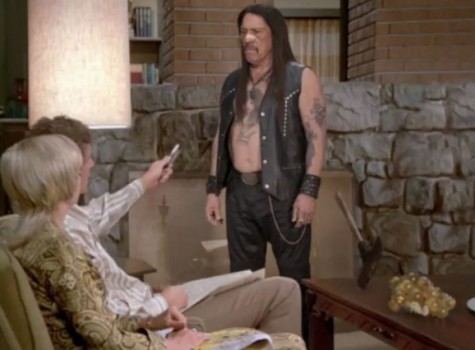 Danny Trejo channels his inner Marcia Brady in a Snickers commercial. Picture courtesy Snickers.