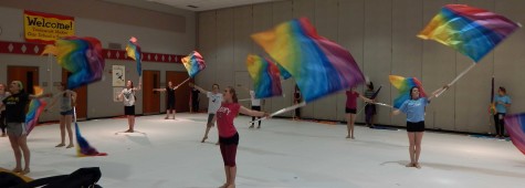 One of the three flags used in the show. Photo by: Logan Garvey