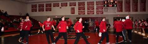 The wrestling team getting ready to compete. Photo courtesy: Mike Younkin