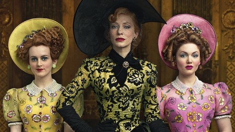 Playing the role of Lady Tremaine is Cate Blanchett along with Holliday Grainger (Anastasia) and Sophie McShera (Drizella) as Cinderella's step-sisters. Courtesy of shockya.com. 