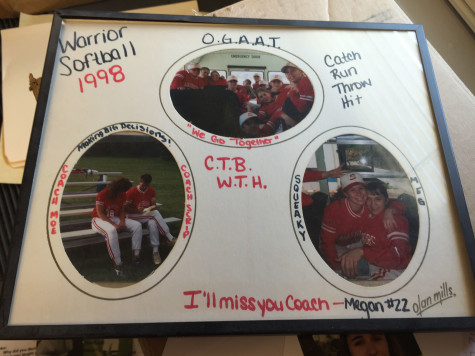 This frame shows pictures from Scripko's 1998 softball season at Susquehannock. Photo by Karly Matthews (photos within courtesy of Tim Scripko).