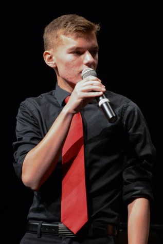 Atcherburg and freshman Brendan Paules are the two vocalists for our Jazz Band.