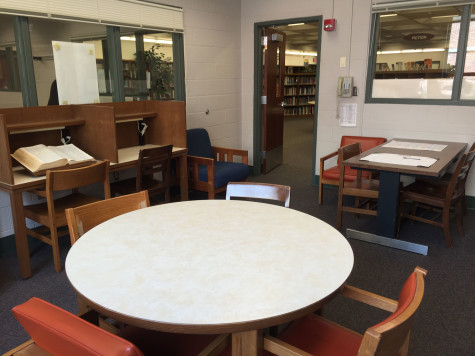The writing center is located in the back library classroom, where the teacher copier room used to be located. Photo by Karly Matthews.
