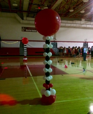 Balloon decorations around the gym got a lot of praise from a majority of the students. Photo by: Logan Garvey