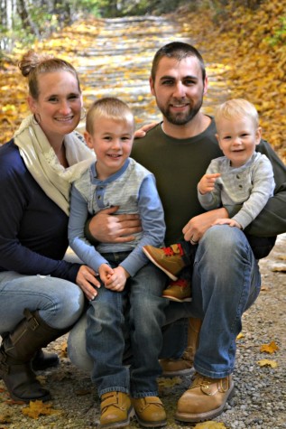 Myers and his family are all smiles during the fall season. Photo By: Crystal Myers
