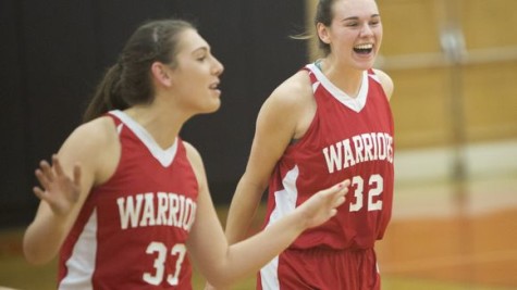 Sisters Maddie and Ashley Stone share a laugh after their win. Photo By; Bryan Horowitz.