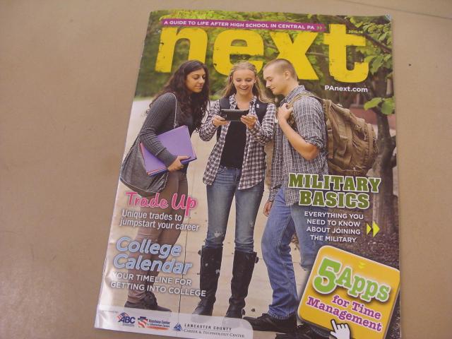 NEXT Magazine aims their goals to helping students with their college plans. Photo by: Ariel Barbera