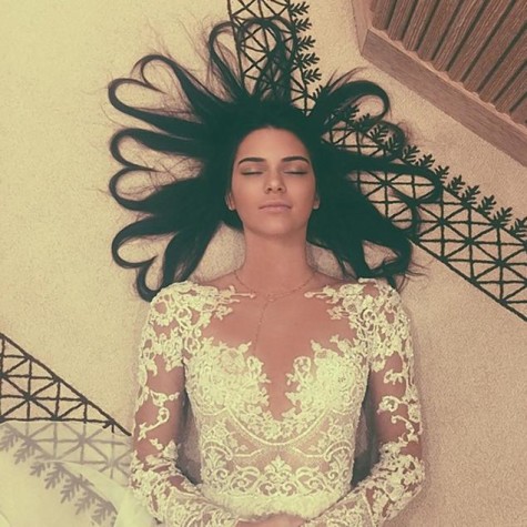 This photo received the most likes and can be found on Kendall Jenner's Instagram.