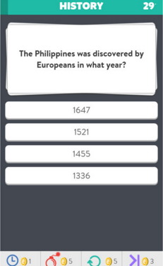 This is what the questions will look like in trivia crack. Screenshot by: Allure Sapp