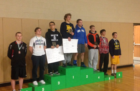 Sophomore Joey Romjue placed 7th at Donegal's wrestling tournament December 19th. Photo By: Brad Keeney