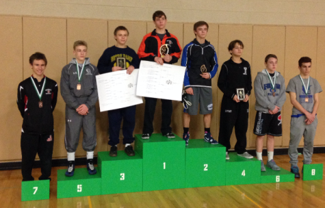 Senior Mike Younkin placed 7th at Donegal's wrestling tournament December 19th. Photo By: Brad Keeney