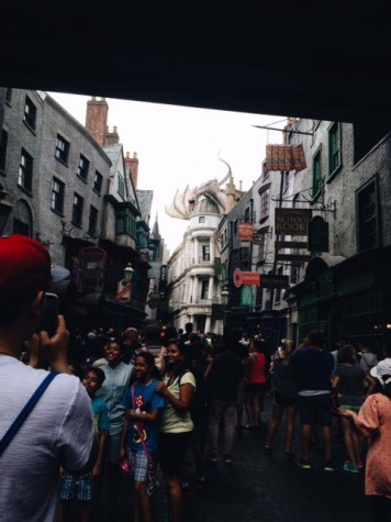 The entrance into Diagon Alley is just as magical as expected.