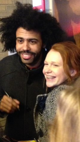 Sophomore Erin Kaliszak met Daveed Diggs who plays Thomas Jefferson and Marquis de Lafayette in the show. Photo Courtesy of Erin Kaliszak