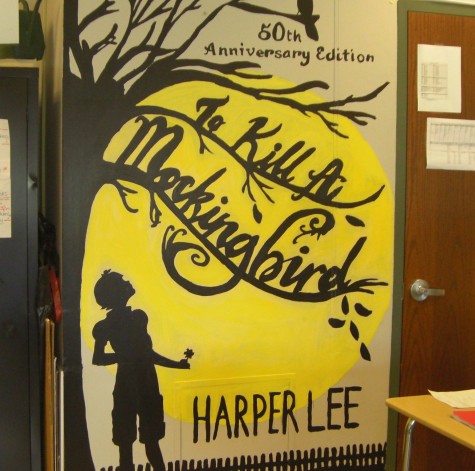 English Teacher Sara Cieslewicz has a mural painted on the wall of the classic novel. Photo by: Ariel Barbera