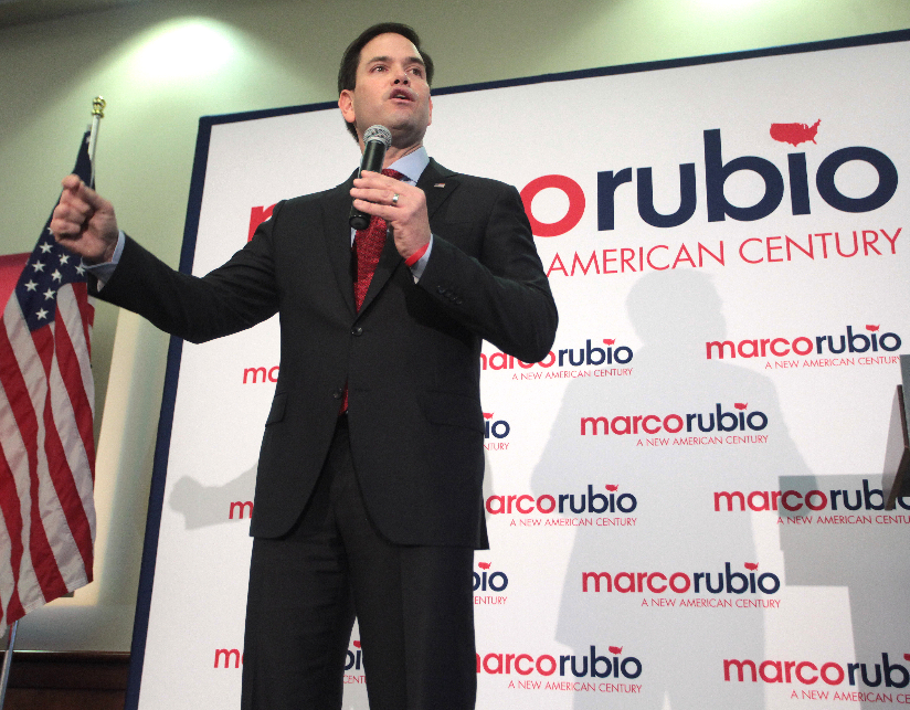 The Marcomentum is strong although it has not yet been able to trump Donald Trump. Photo by Gage Skidmore from Peoria, AZ, United States of America - Marco Rubio, CC BY-SA 2.0.