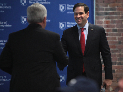 Senator Rubio greets a supporter at one of his rallies. Photo by Gage Skidmore from Peoria, AZ, United States of America - Marco Rubio with supporter, CC BY-SA 2.0.