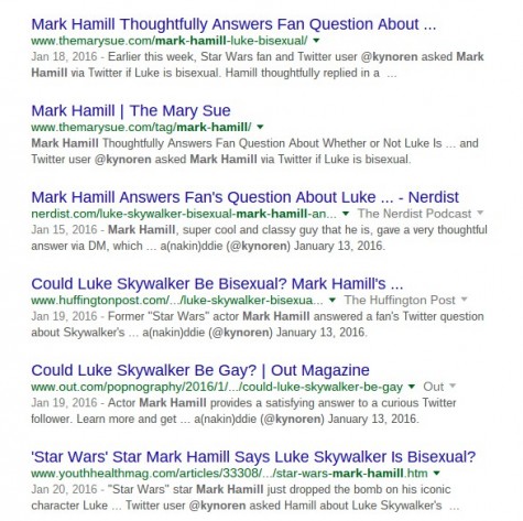 A cursory Google search results in multiple pages of articles concerning the tweet.