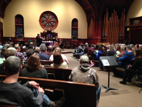 The concert had a great turnout as audience members packed into the church. Photo By Grace Burns