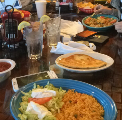 Students ordered all types of authentic dishes. Photo courtesy of Lizzie Vesper.