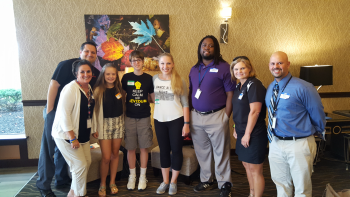 From the left: Andrew Warren, Jill Platts, Jessica Fox, Thomas Hoopes, Logan Garvey, Matthew Shervington, Lisa Hall and Jason Katz. 