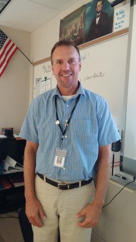 Social Studies teacher Stephen Wiles is excited to teach 11th and 12th grade students this year. Photo by: Ariel Barbera