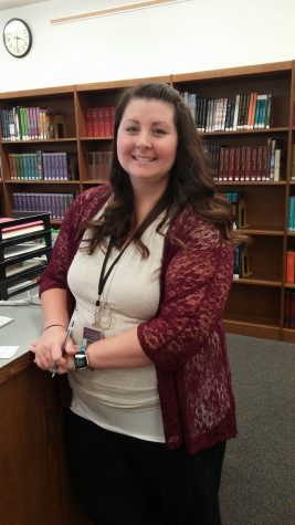 Librarian clerk Megan Hunt is excited to help the students at Susky. Photo by: Ariel Barbera