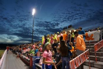 Before the Friday night football game, Neon night. 