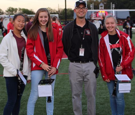 Mr. Presley with Middle School Students