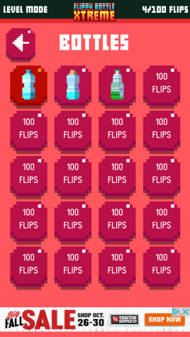 After earning coins from levels, players can go to the store and buy a new bottle to use in the game.