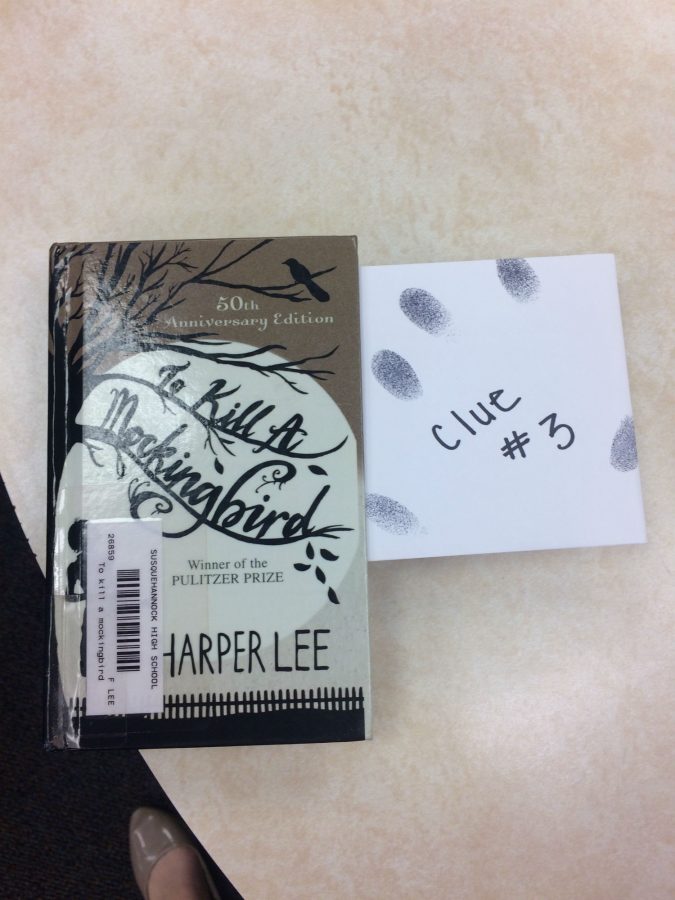 The next clue was found in To Kill A Mockingbird, which includes a character named Boo Radley. Inside the envelope, it said, You are meeting our first suspect, let us see if he lies or if he has an alibi. Ok Boo, is it true that it is you? Oh my! What a lie! I wouldnt even hurt a fly. You must trust me to point out thee, who lives down this row by three. 