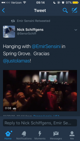 Señor Schiffgens had a blast at the concert. Emir also retweeted Schiffgen's tweet, constantly engaging with his fans. Screenshot of @SenorSchiff's twitter.