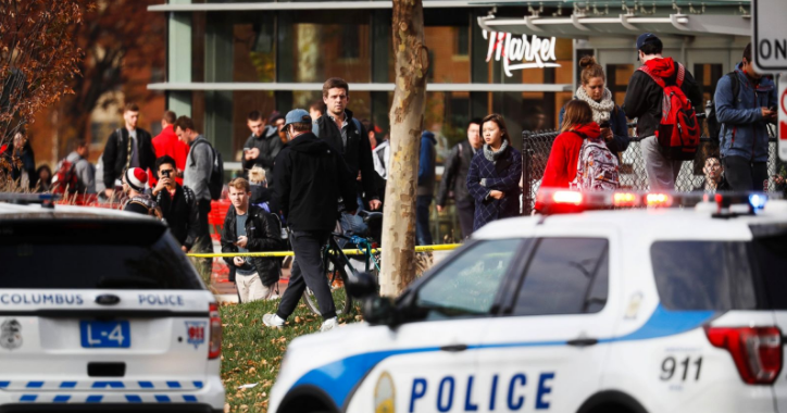 The Ohio State campus is in chaos after the attack. Photo Courtesy, John Minchillo