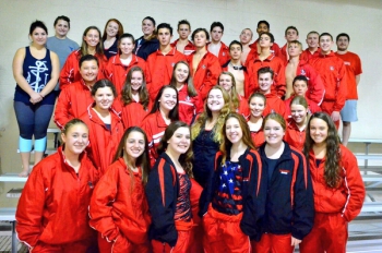 The boys and girls swim team. 