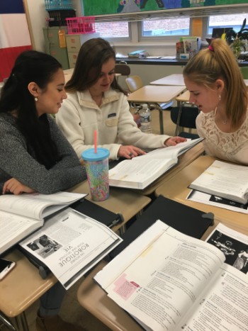 Students are engaged in learning the French culture , a course offered at the school. Photo by: Katelin Tyler