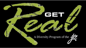 The official logo to the Get Real program. 