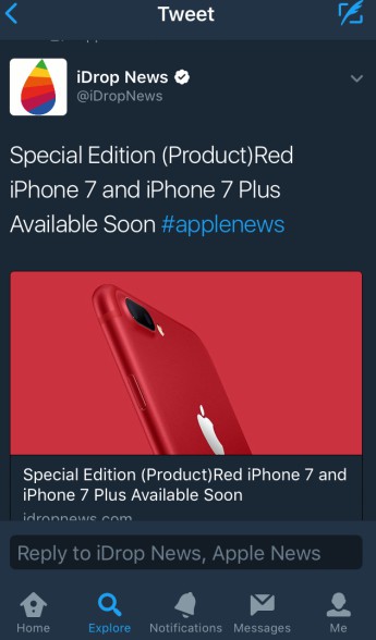 Apples newest iPhone color. Screenshot from @iDropNews