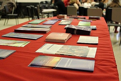 Throughout the day, resources about different topics discussed at Culture Con were made available to students. Pictured above, students were able to learn more about mental health in a variety of brochures.