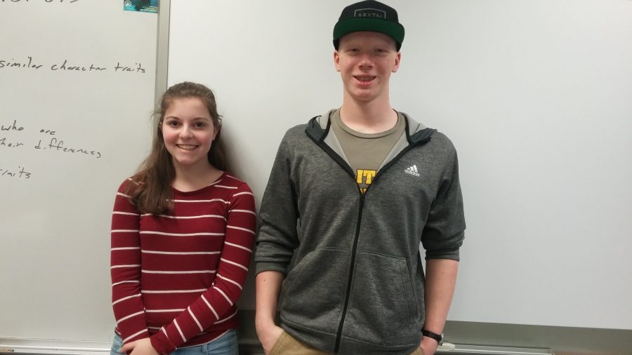 Freshmen Emily Heiser and Ian Achterberg won awards from this years National Scholastic Art & Writing contest. Photo by: Ariel Barbera
